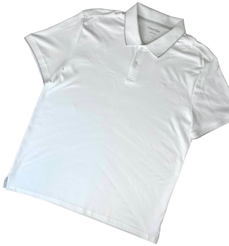 Calvin Klein Liquid Touch Polo Shirt in white