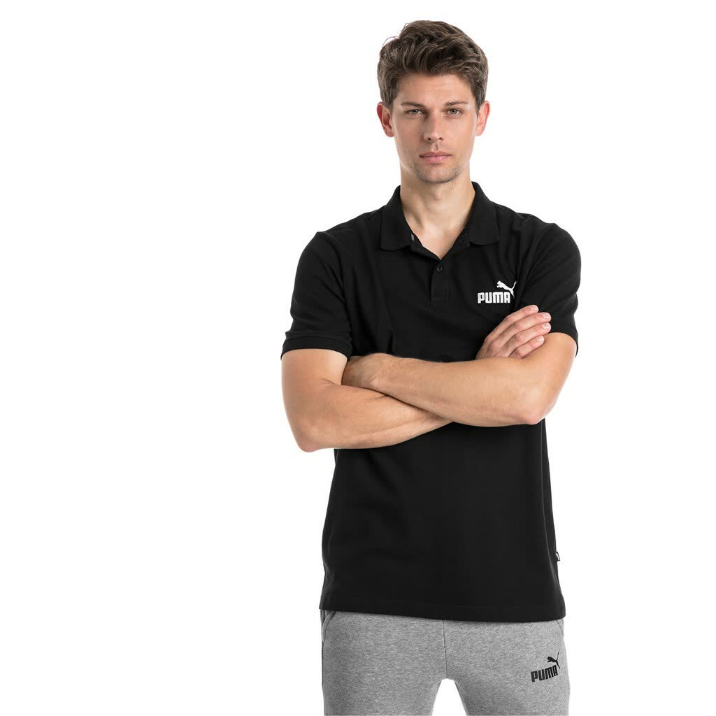 PUMA Essentials Piqué Polo in navy blue