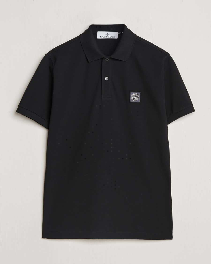 Stone Island Cotton Piqué Polo Shirt in olive green