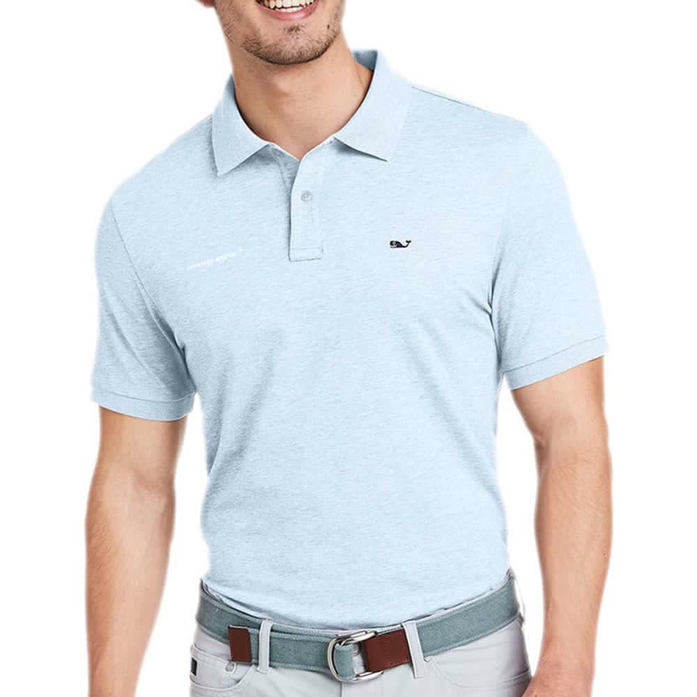 Vineyard Vines Piqué Polo in light blue